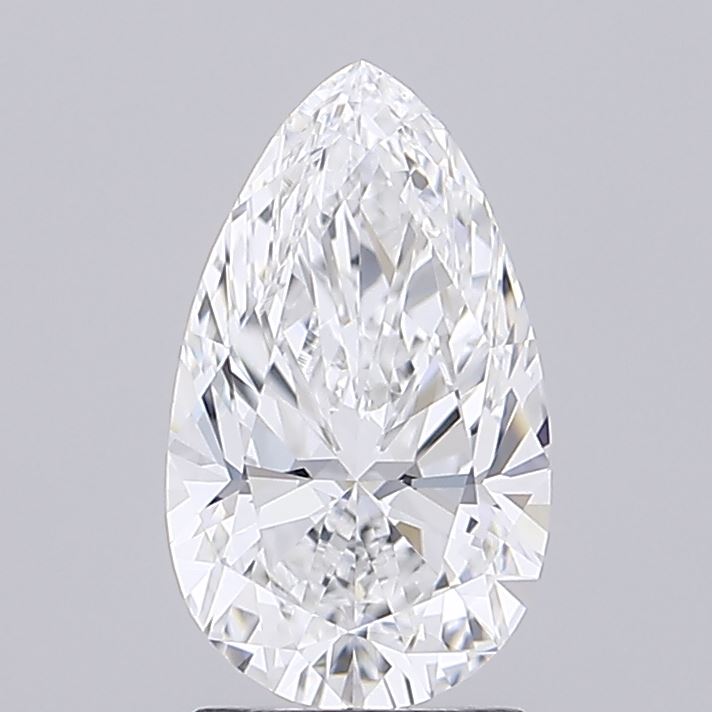 2.03 Carat Pear Shaped, Excellent Cut, D Color, IF Clarity, IGI Certified Lab Grown Diamond