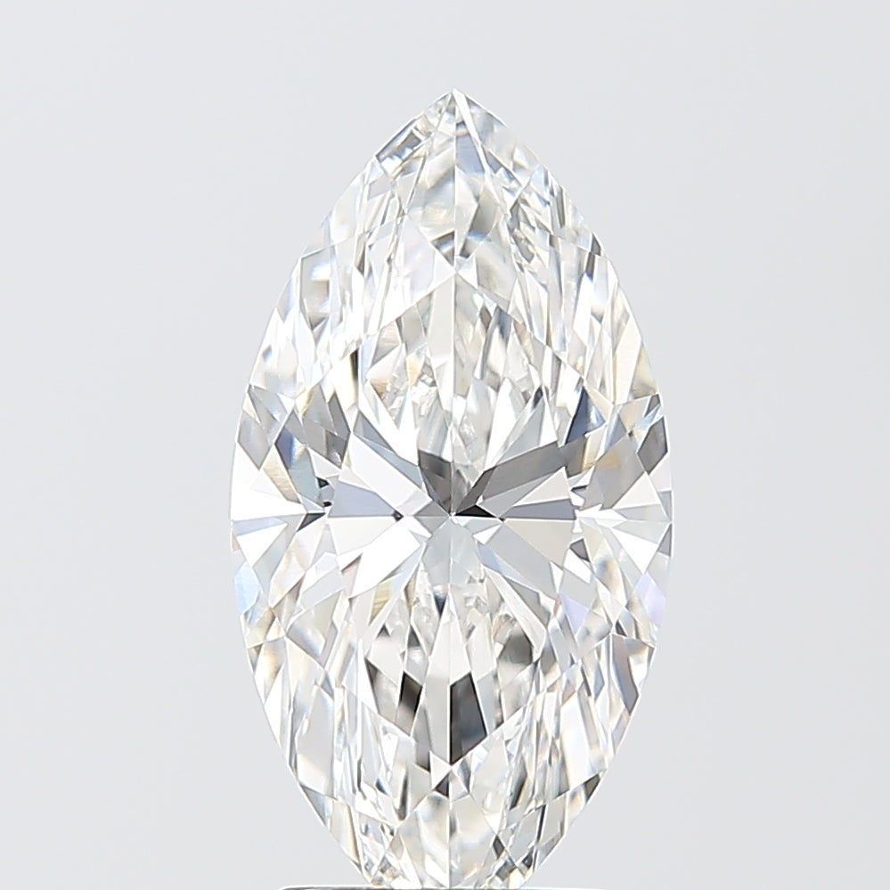 3.10 Carat Marquise Shaped, Ideal Cut, F Color, VVS2 Clarity, IGI Certified Lab Grown Diamond