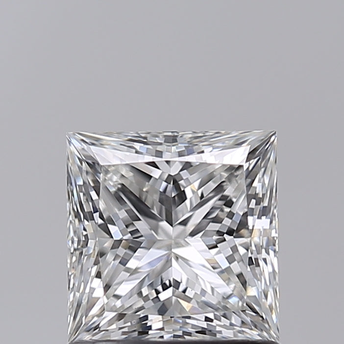 1.03 Carat Princess Shaped, Ideal Cut, F Color, VS1 Clarity, IGI Certified Lab Grown Diamond