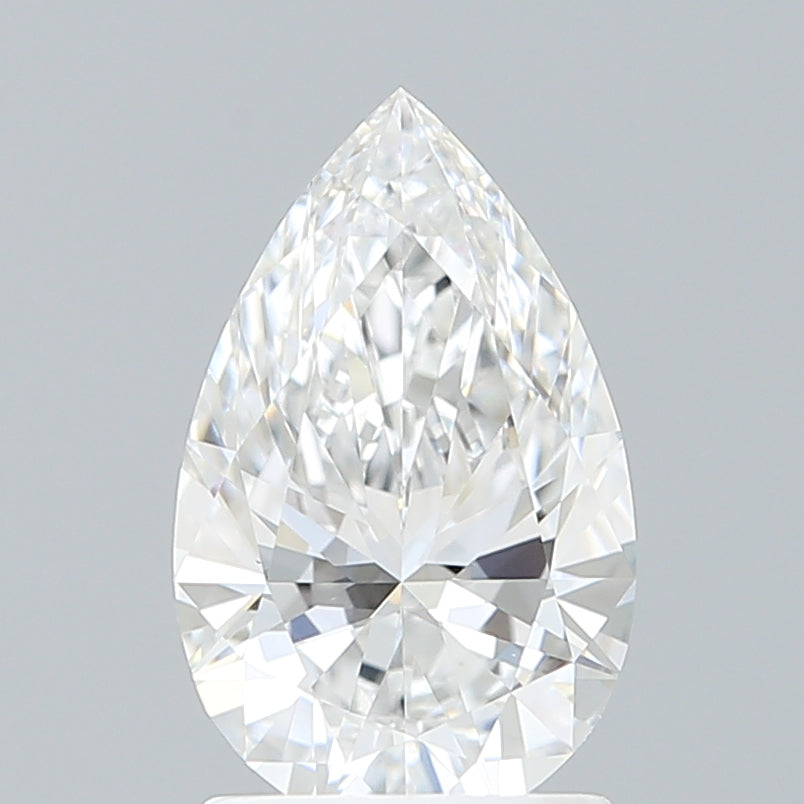 1.59 Carat Pear Shaped, Ideal Cut, E Color, VVS1 Clarity, IGI Certified Lab Grown Diamond