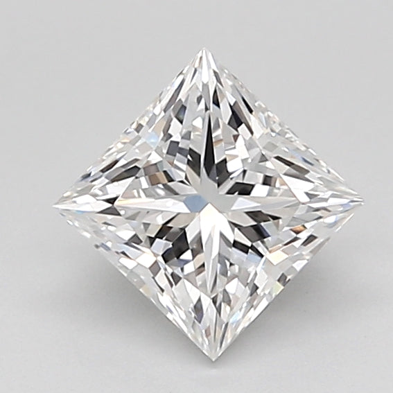 1.00 Carat Princess Shaped, Ideal Cut, D Color, VVS2 Clarity, IGI Certified Lab Grown Diamond