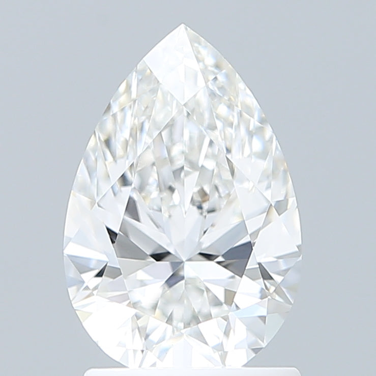 1.54 Carat Pear Shaped, Ideal Cut, E Color, VVS2 Clarity, IGI Certified Lab Grown Diamond
