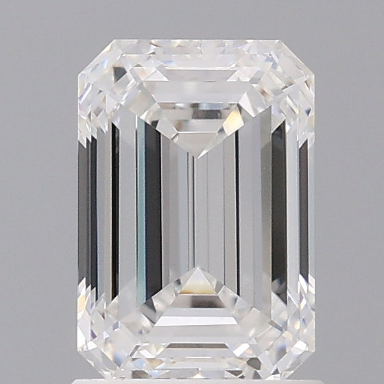 1.60 Carat Emerald Shaped, Ideal Cut, D Color, VVS2 Clarity, IGI Certified Lab Grown Diamond
