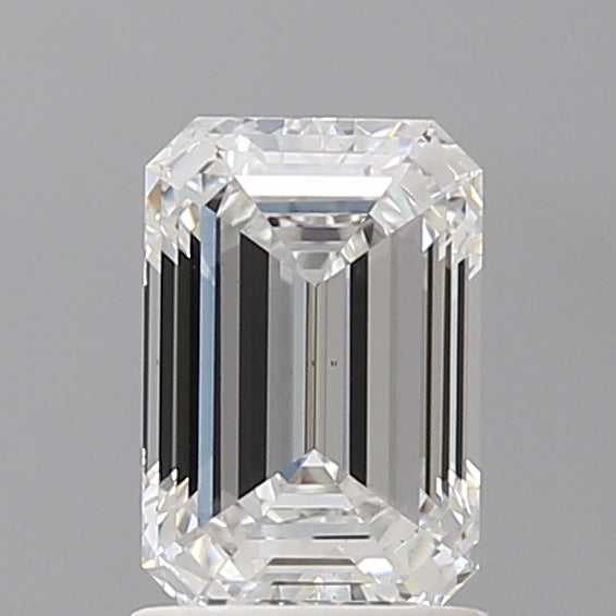 1.58 Carat Emerald Shaped, Ideal Cut, D Color, VS1 Clarity, IGI Certified Lab Grown Diamond