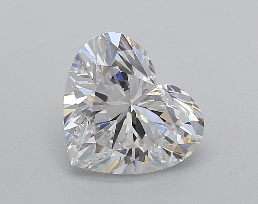 1.50 Carat Heart Shaped, Very Good Cut, D Color, VVS2 Clarity, IGI Certified Lab Grown Diamond