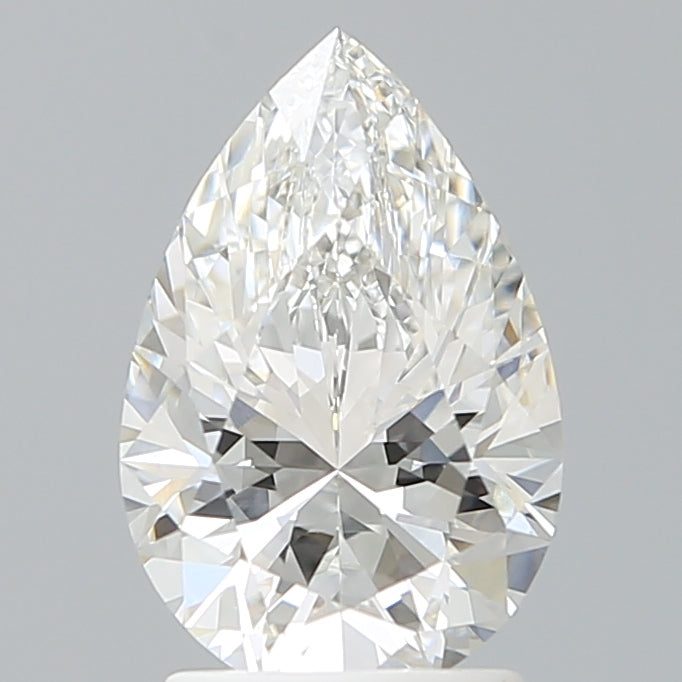 2.09 Carat Pear Shaped, Ideal Cut, F Color, VVS1 Clarity, IGI Certified Lab Grown Diamond