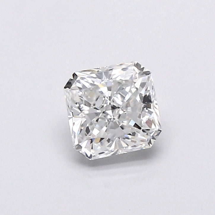 0.87 Carat Radiant Shaped, Very Good Cut, D Color, VVS2 Clarity, IGI Certified Lab Grown Diamond