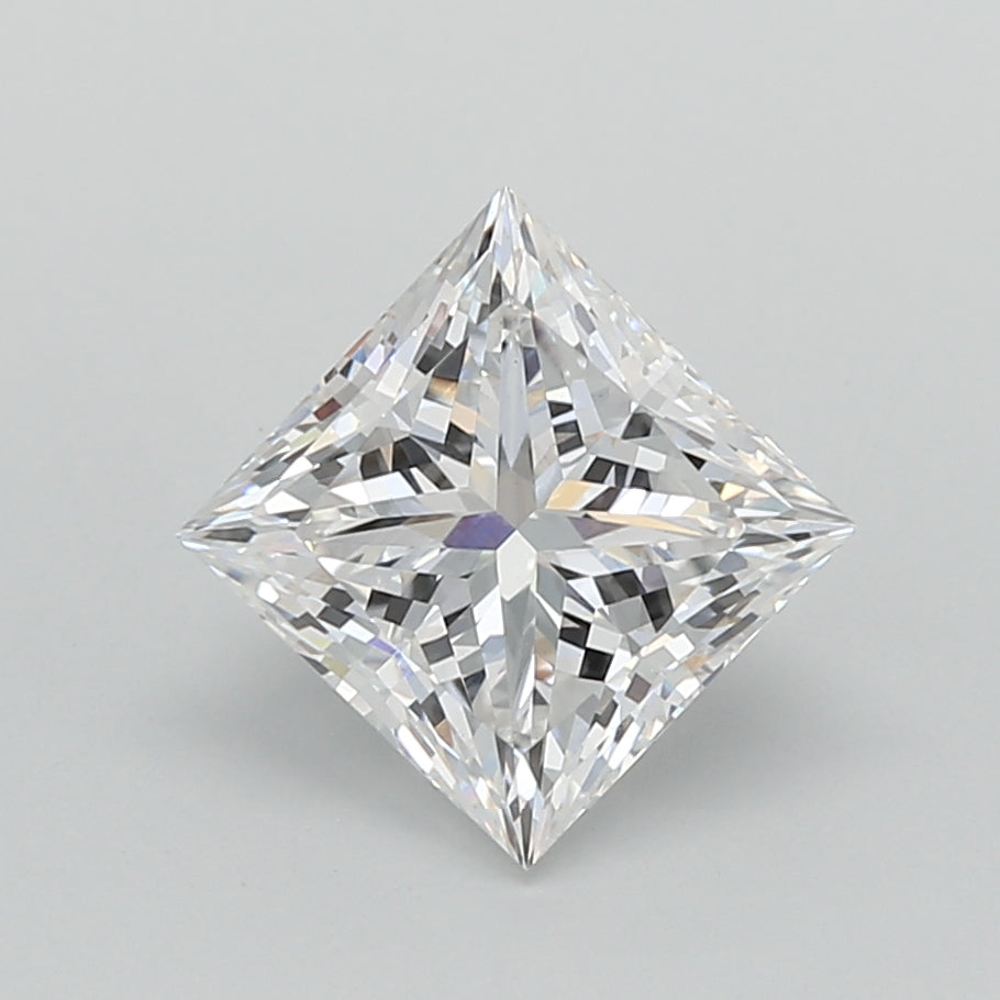 1.94 Carat Princess Shaped, Ideal Cut, E Color, VS1 Clarity, IGI Certified Lab Grown Diamond