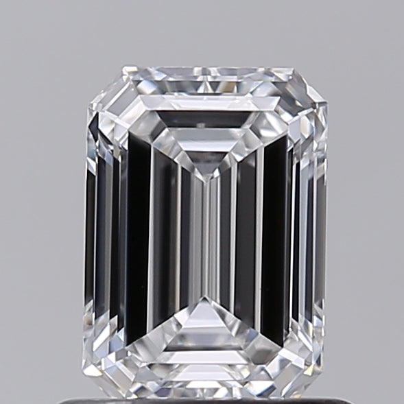 0.80 Carat Emerald Shaped, Ideal Cut, D Color, VS1 Clarity, IGI Certified Lab Grown Diamond