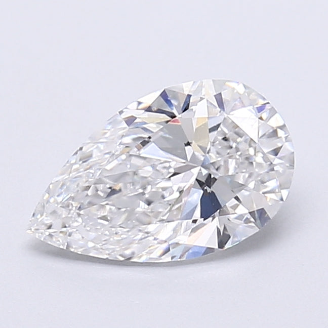 1.35 Carat Pear Shaped, Very Good Cut, D Color, VS1 Clarity, IGI Certified Lab Grown Diamond