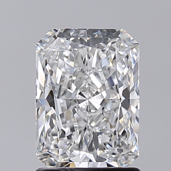 1.52 Carat Radiant Shaped, Excellent Cut, E Color, VVS2 Clarity, IGI Certified Lab Grown Diamond