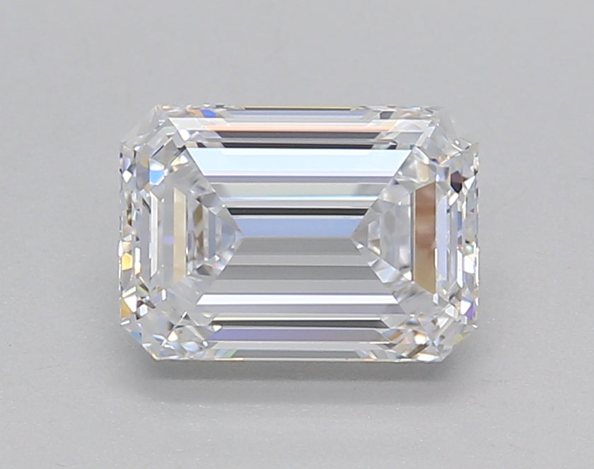 1.52 Carat Emerald Shaped, Excellent Cut, D Color, VVS2 Clarity, IGI Certified Lab Grown Diamond