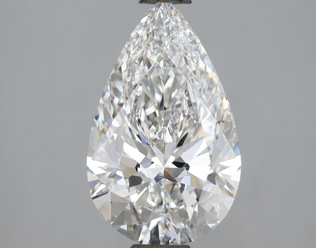 2.09 Carat Pear Shaped, Ideal Cut, E Color, VS1 Clarity, IGI Certified Lab Grown Diamond
