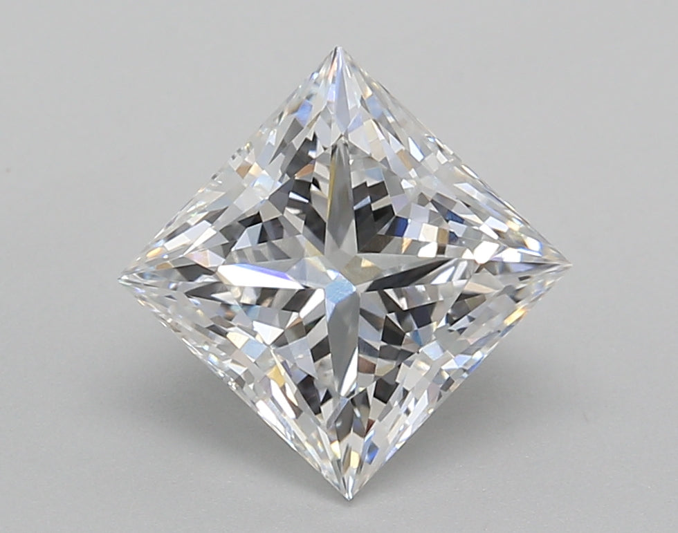 2.51 Carat Princess Shaped, Excellent Cut, E Color, VVS2 Clarity, IGI Certified Lab Grown Diamond