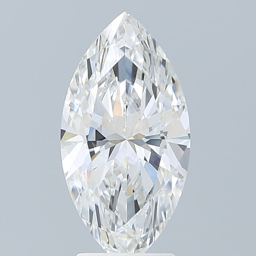 3.09 Carat Marquise Shaped, Ideal Cut, F Color, VVS2 Clarity, IGI Certified Lab Grown Diamond