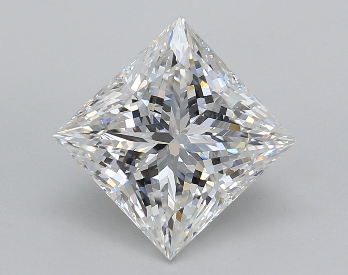 4.01 Carat Princess Shaped, Excellent Cut, E Color, VS1 Clarity, IGI Certified Lab Grown Diamond