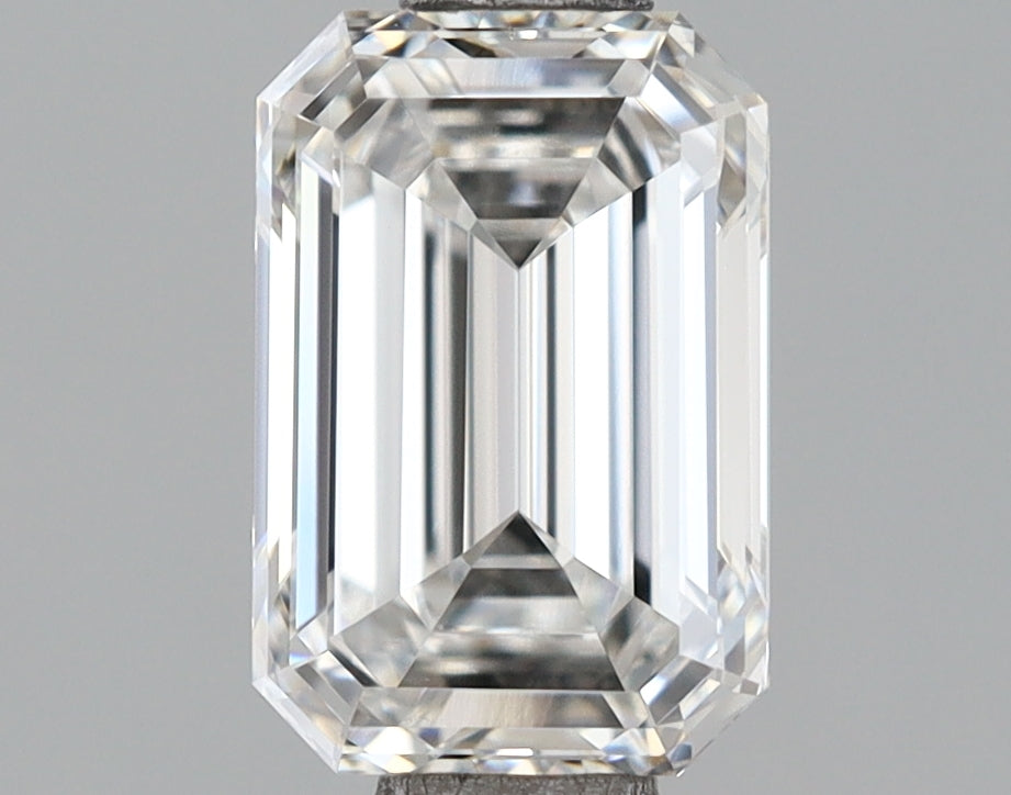 1.10 Carat Emerald Shaped, Ideal Cut, D Color, VVS2 Clarity, IGI Certified Lab Grown Diamond