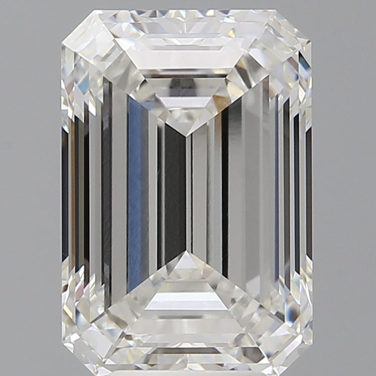 6.59 Carat Emerald Shaped, Ideal Cut, E Color, VVS2 Clarity, IGI Certified Lab Grown Diamond