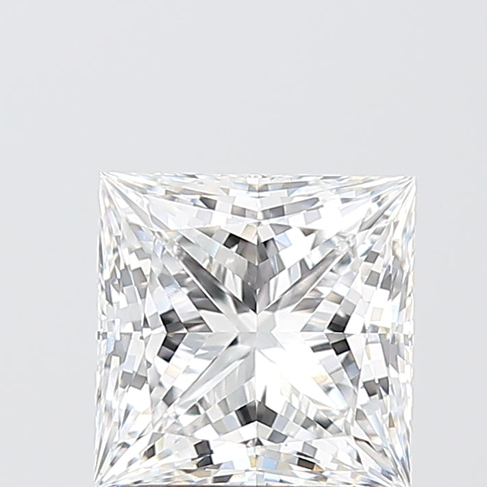 2.04 Carat Princess Shaped, Ideal Cut, D Color, VVS2 Clarity, IGI Certified Lab Grown Diamond
