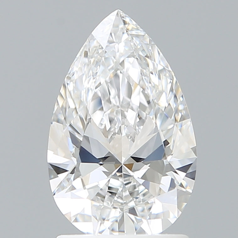 1.59 Carat Pear Shaped, Ideal Cut, D Color, VVS2 Clarity, IGI Certified Lab Grown Diamond