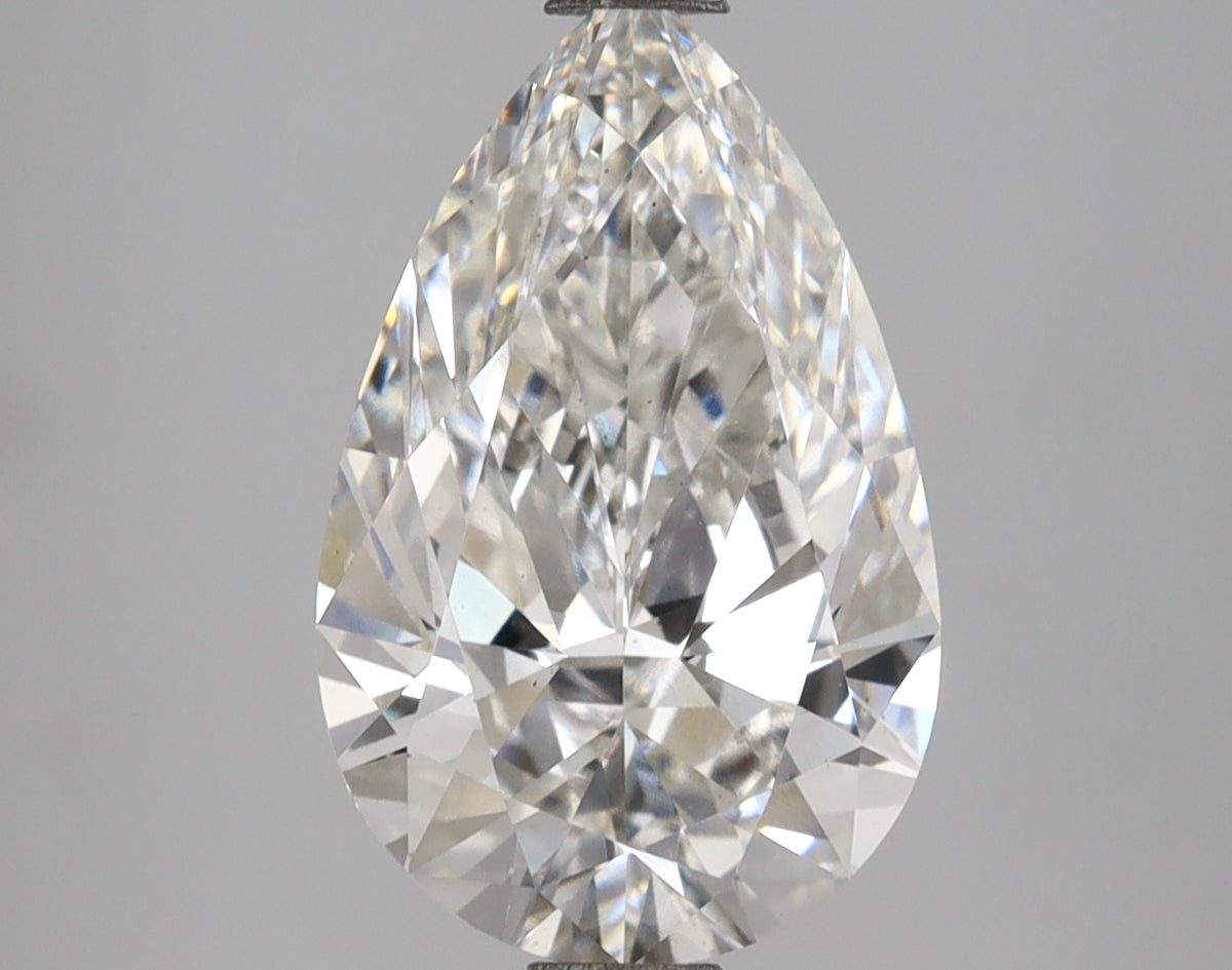 3.55 Carat Pear Shaped, Ideal Cut, F Color, VS2 Clarity, IGI Certified Lab Grown Diamond