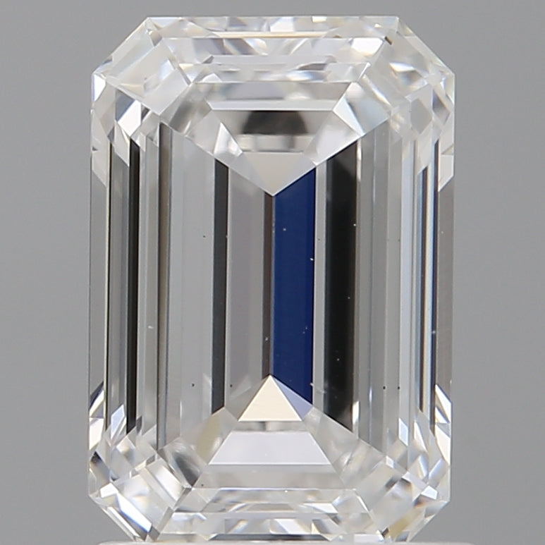 1.54 Carat Emerald Shaped, Excellent Cut, E Color, VS1 Clarity, IGI Certified Lab Grown Diamond
