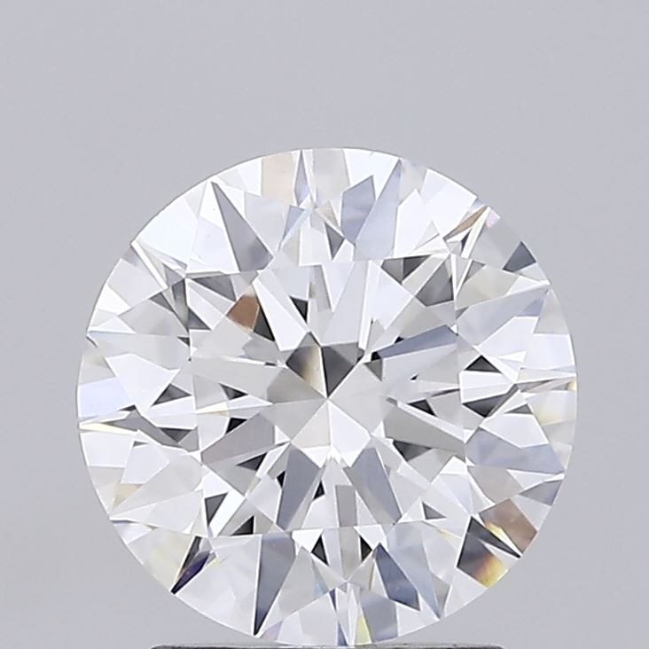 2.10 Carat Round Shaped, Ideal Cut, E Color, VVS2 Clarity, IGI Certified Lab Grown Diamond