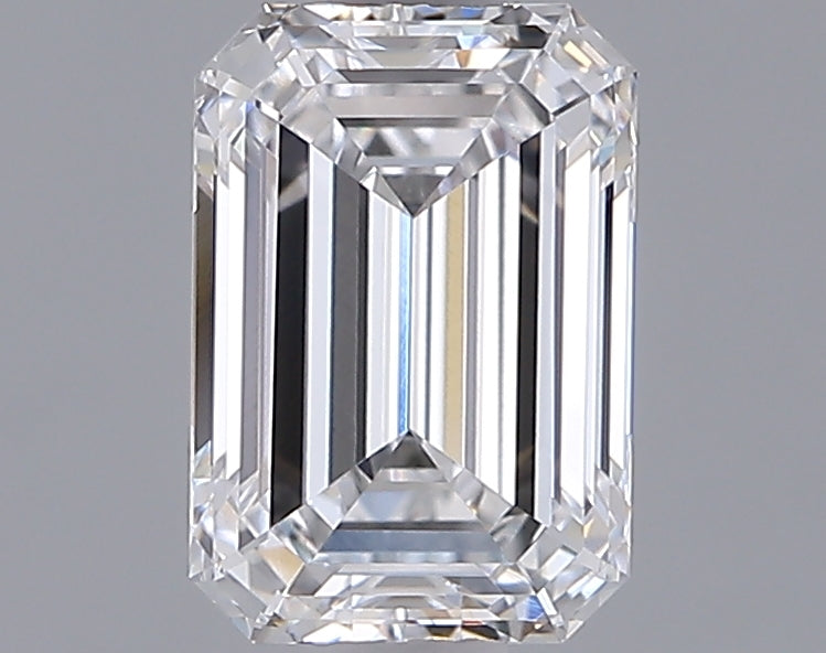 1.53 Carat Emerald Shaped, Ideal Cut, D Color, VVS2 Clarity, IGI Certified Lab Grown Diamond