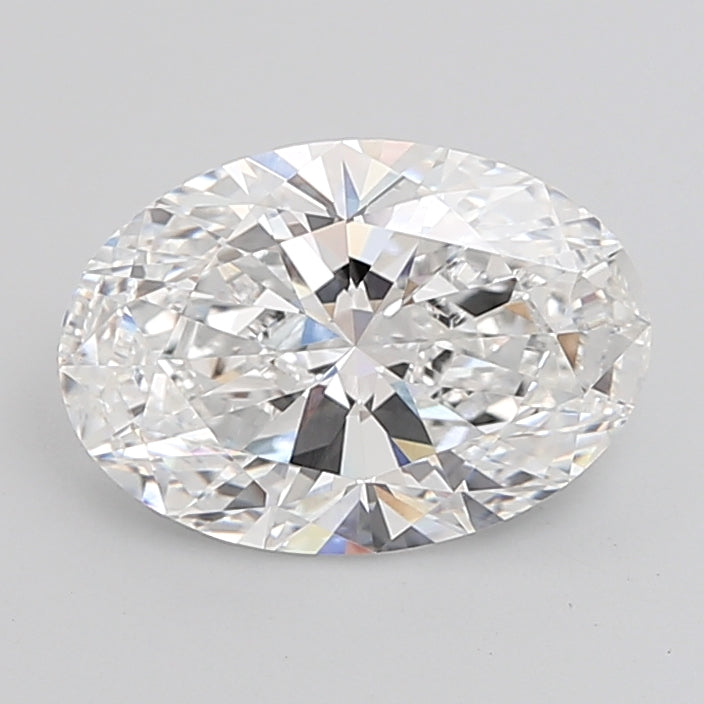 5.02 Carat Oval Shaped, Ideal Cut, D Color, VVS2 Clarity, IGI Certified Lab Grown Diamond