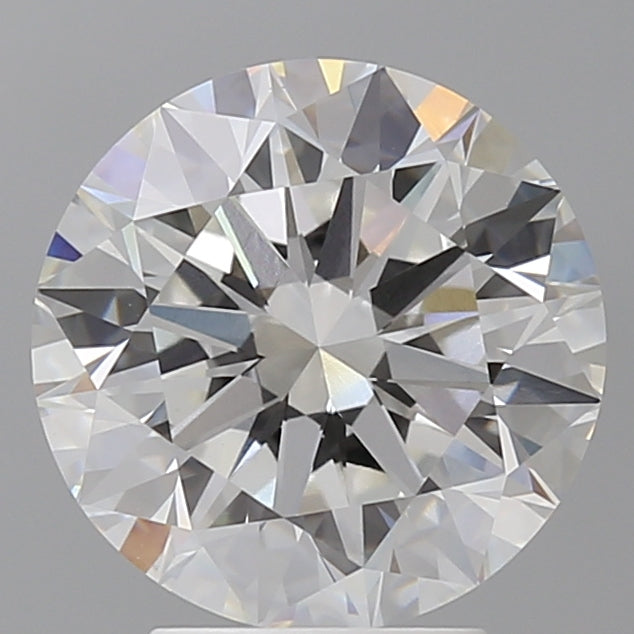 4.06 Carat Round Shaped, Excellent Cut, F Color, VVS2 Clarity, IGI Certified Lab Grown Diamond