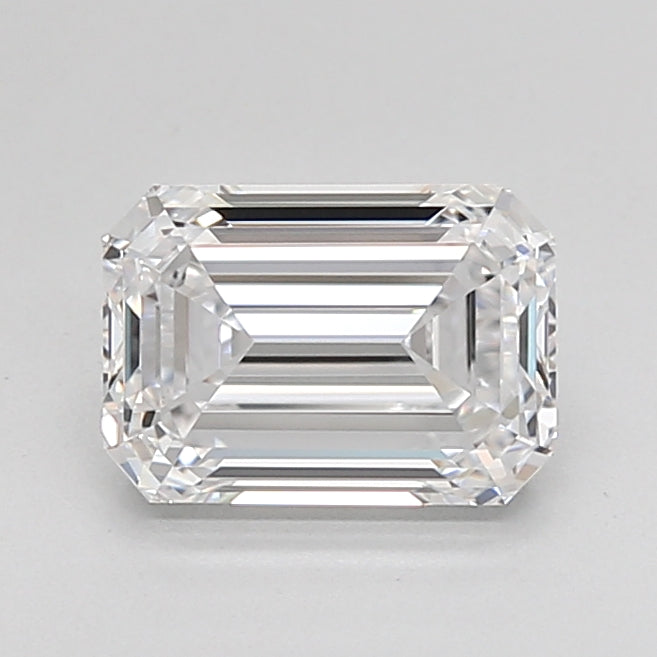 1.59 Carat Emerald Shaped, Ideal Cut, D Color, VS1 Clarity, IGI Certified Lab Grown Diamond