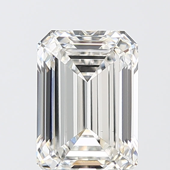 2.09 Carat Emerald Shaped, Ideal Cut, F Color, VVS2 Clarity, IGI Certified Lab Grown Diamond