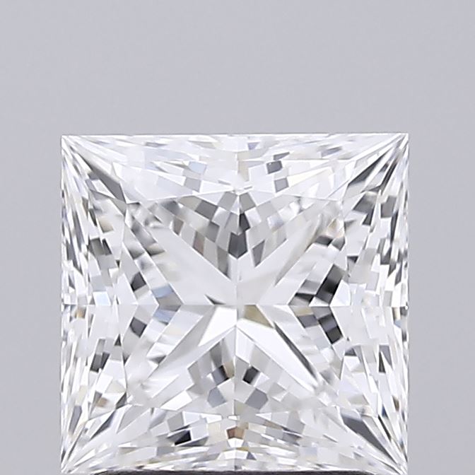 1.85 Carat Princess Shaped, Ideal Cut, E Color, VVS2 Clarity, IGI Certified Lab Grown Diamond