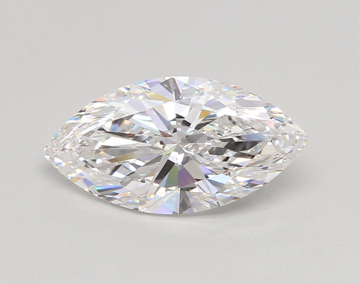 3.03 Carat Marquise Shaped, Ideal Cut, E Color, VVS1 Clarity, IGI Certified Lab Grown Diamond