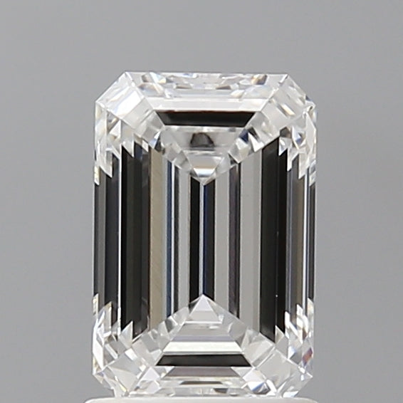 1.58 Carat Emerald Shaped, Ideal Cut, D Color, VVS2 Clarity, IGI Certified Lab Grown Diamond
