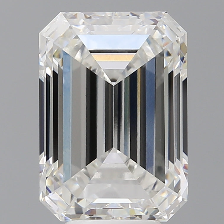 6.56 Carat Emerald Shaped, Ideal Cut, E Color, VVS2 Clarity, IGI Certified Lab Grown Diamond
