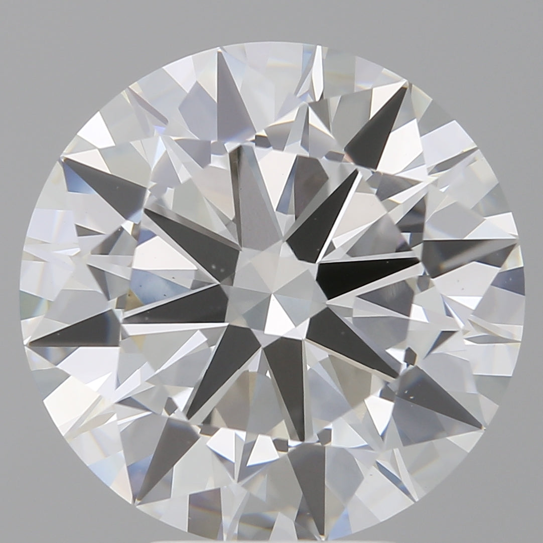 6.06 Carat Round Shaped, Ideal Cut, F Color, VVS2 Clarity, IGI Certified Lab Grown Diamond
