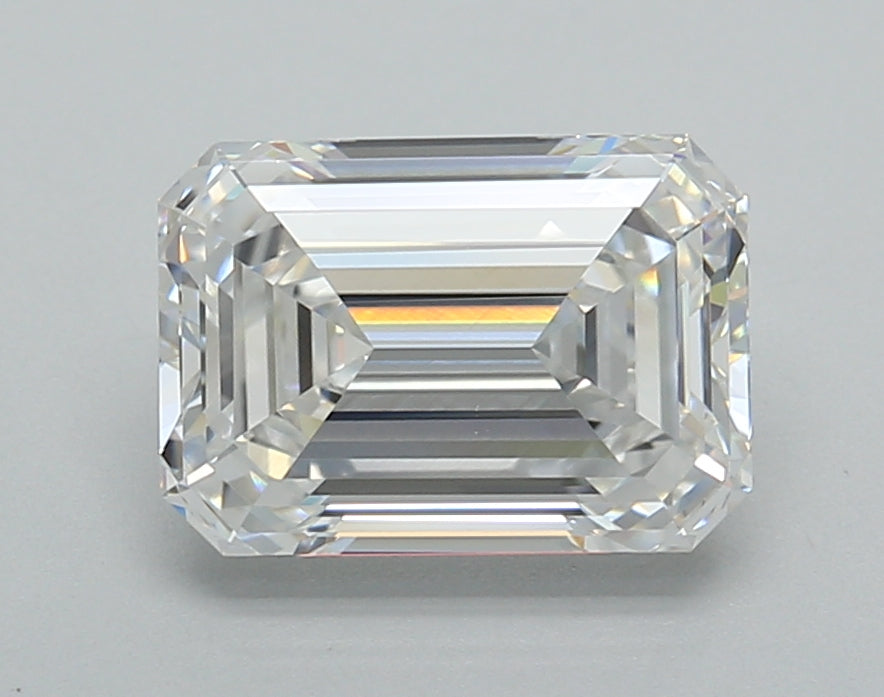 2.52 Carat Emerald Shaped, Very Good Cut, D Color, VVS2 Clarity, IGI Certified Lab Grown Diamond