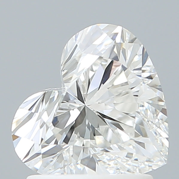 1.52 Carat Heart Shaped, Ideal Cut, F Color, VVS2 Clarity, IGI Certified Lab Grown Diamond
