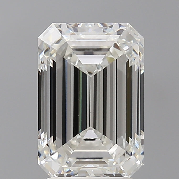 3.57 Carat Emerald Shaped, Ideal Cut, F Color, VVS2 Clarity, IGI Certified Lab Grown Diamond