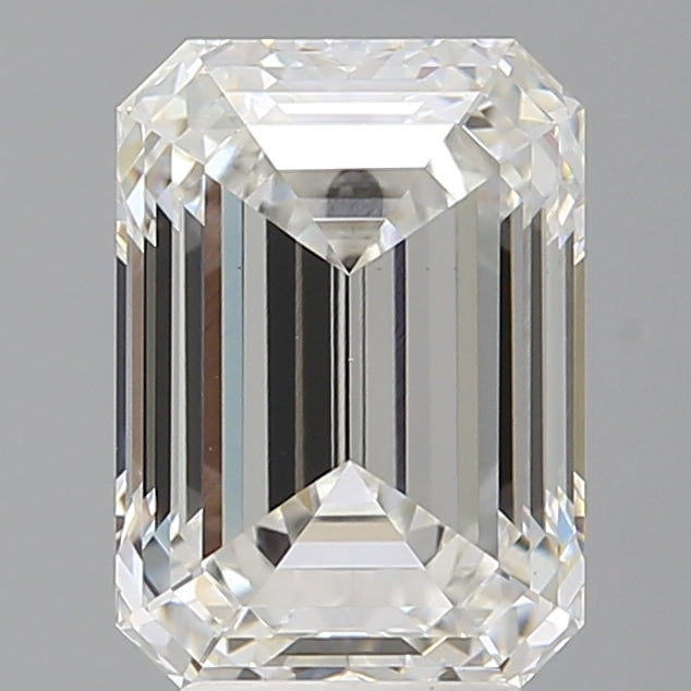 4.10 Carat Emerald Shaped, Ideal Cut, F Color, VVS2 Clarity, IGI Certified Lab Grown Diamond