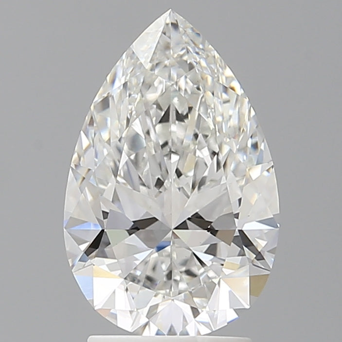 2.58 Carat Pear Shaped, Ideal Cut, E Color, VVS2 Clarity, IGI Certified Lab Grown Diamond