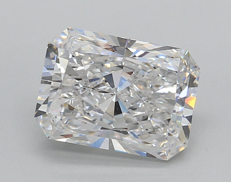 2.59 Carat Radiant Shaped, Very Good Cut, D Color, VS1 Clarity, IGI Certified Lab Grown Diamond