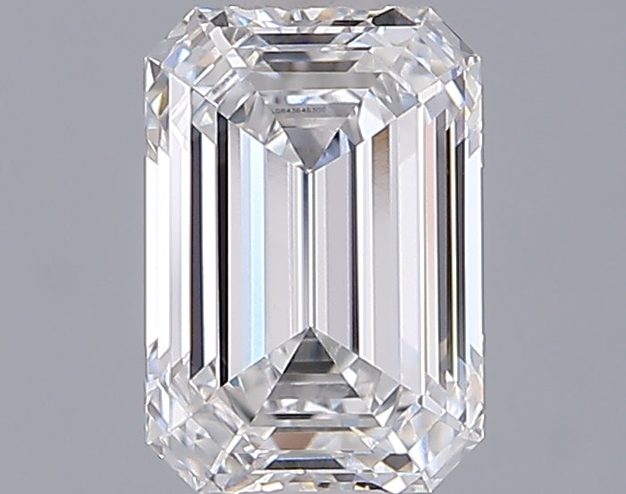 1.52 Carat Emerald Shaped, Ideal Cut, D Color, VVS2 Clarity, IGI Certified Lab Grown Diamond