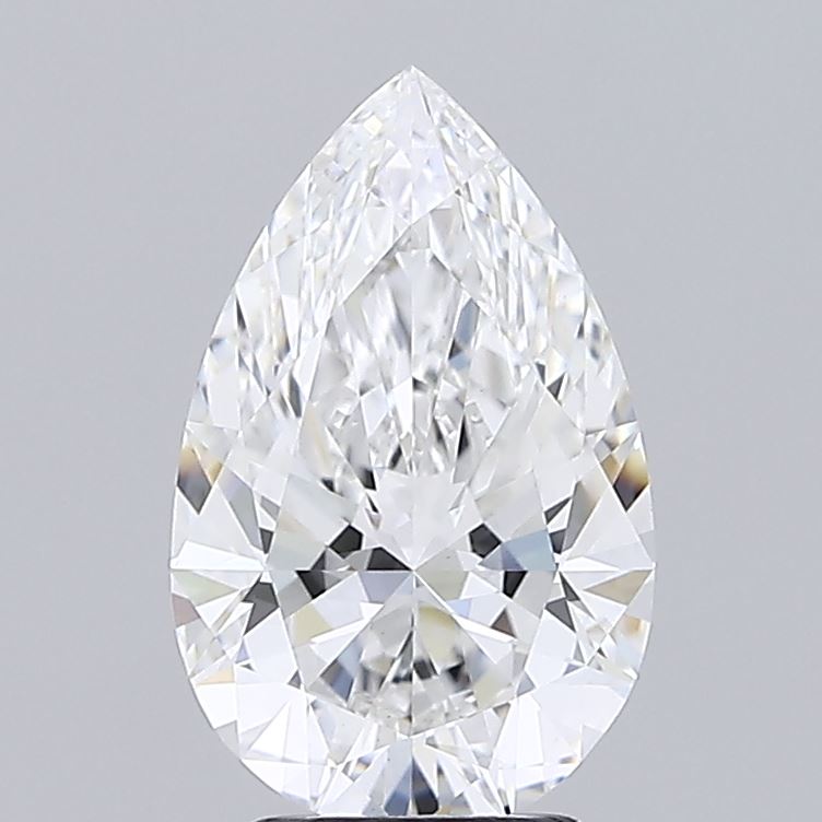 3.06 Carat Pear Shaped, Ideal Cut, E Color, VVS2 Clarity, IGI Certified Lab Grown Diamond