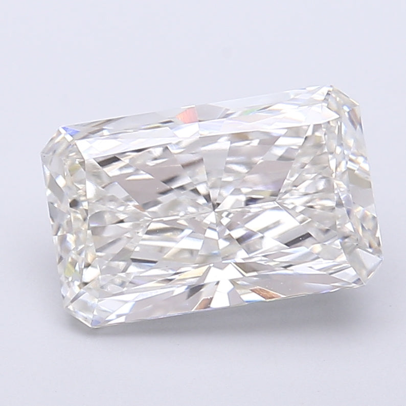 3.45 Carat Radiant Shaped, Very Good Cut, F Color, VVS2 Clarity, IGI Certified Lab Grown Diamond