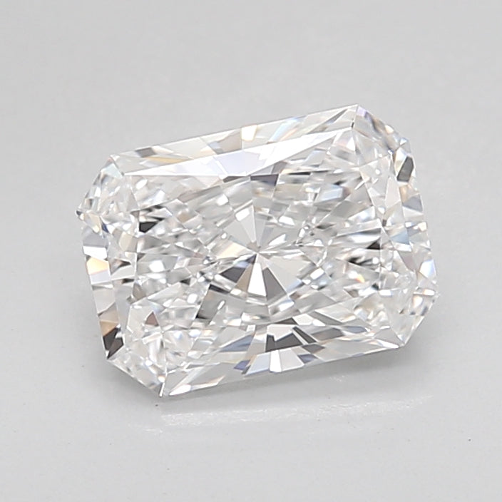 1.51 Carat Radiant Shaped, Ideal Cut, D Color, VVS2 Clarity, IGI Certified Lab Grown Diamond