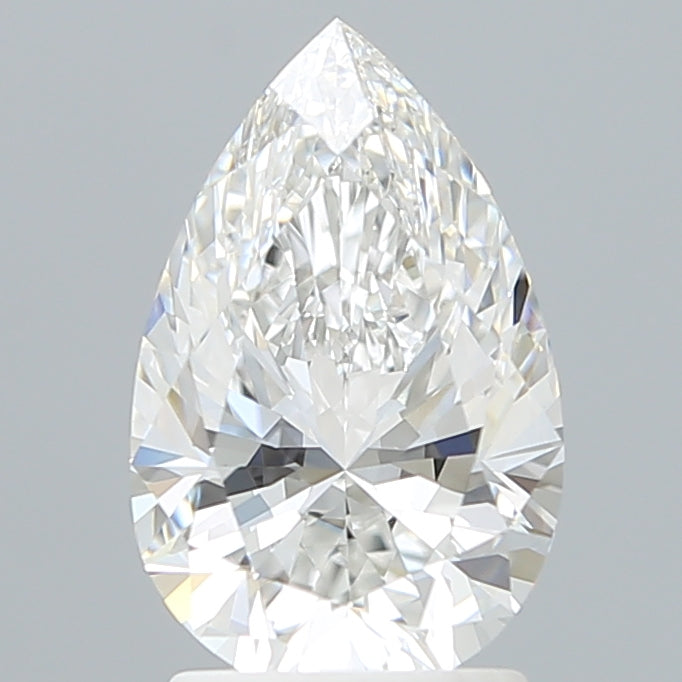 2.10 Carat Pear Shaped, Ideal Cut, E Color, VVS2 Clarity, IGI Certified Lab Grown Diamond