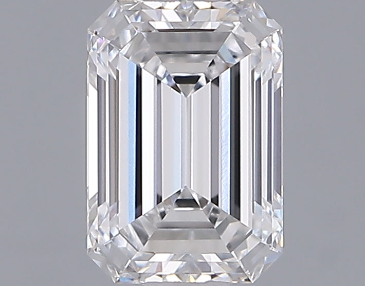 1.55 Carat Emerald Shaped, Ideal Cut, D Color, VVS2 Clarity, IGI Certified Lab Grown Diamond
