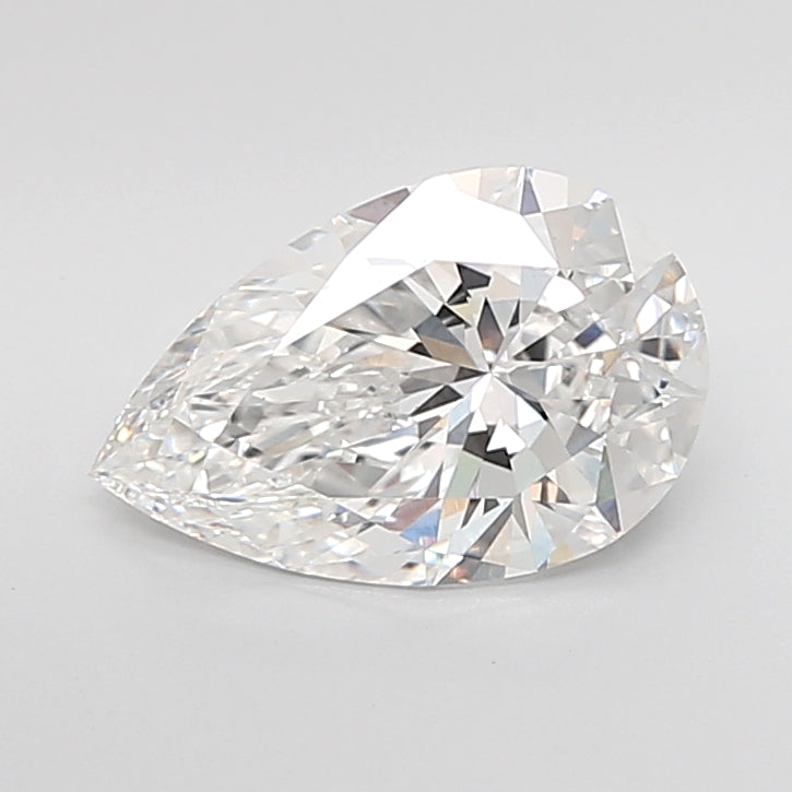 3.05 Carat Pear Shaped, Ideal Cut, E Color, VVS2 Clarity, IGI Certified Lab Grown Diamond